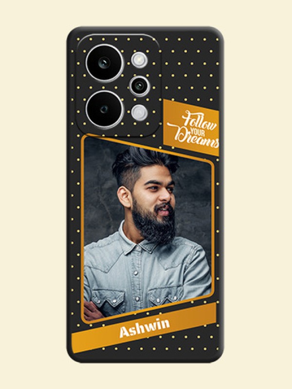 Follow Your Dreams with White Dots On Space Black Custom Soft Matte Mobile Back Cover - Realme P4 Power 5G