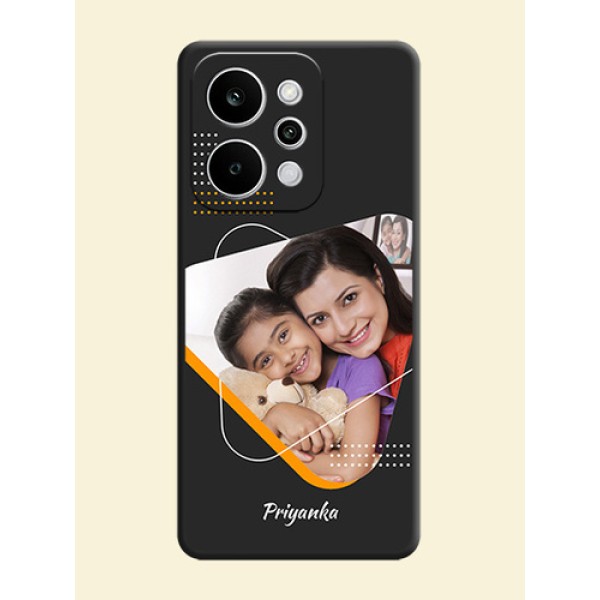 Yellow Triangle on Photo On Space Black Custom Soft Matte Mobile Back Cover - Realme P4 Power 5G Yellow Triangle on Photo On Space Black Custom Soft Matte Mobile Back Cover - Realme P4 Power 5G
