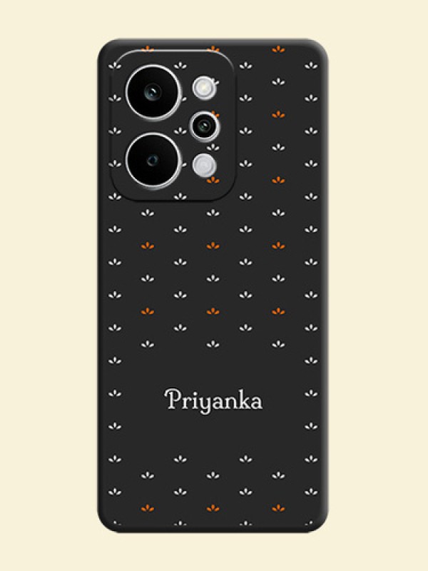 Simple Pattern With Custom Text On Space Black Custom Soft Matte Mobile Back Cover - Realme P4 Power 5G