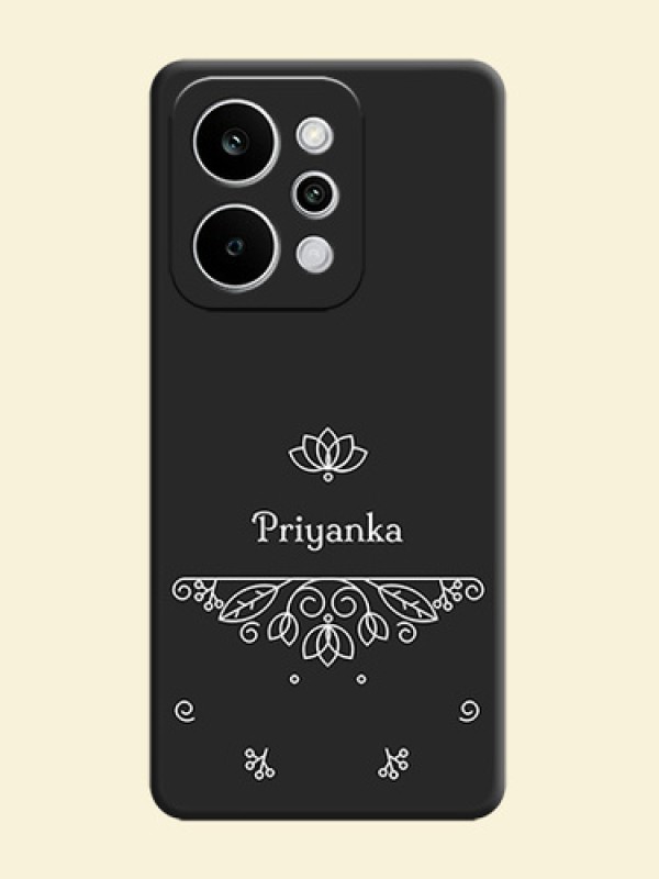Lotus Garden Custom Text On Space Black Custom Soft Matte Mobile Back Cover - Realme P4 Power 5G