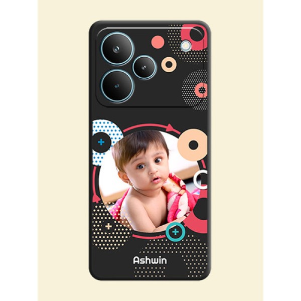 Multicoloured Round Image On Space Black Custom Soft Matte Mobile Back Cover - Realme P4 Pro 5G Multicoloured Round Image On Space Black Custom Soft Matte Mobile Back Cover - Realme P4 Pro 5G