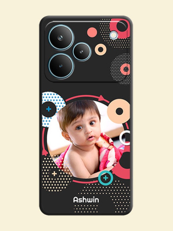 Multicoloured Round Image On Space Black Custom Soft Matte Mobile Back Cover - Realme P4 Pro 5G