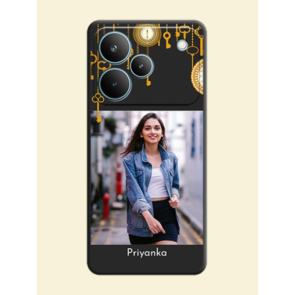 Decorative Design with Text On Space Black Custom Soft Matte Mobile Back Cover - Realme P4 Pro 5G