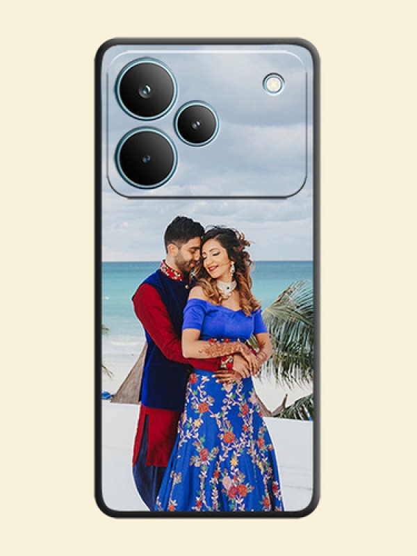 Full Single Pic Upload On Space Black Custom Soft Matte Mobile Back Cover - Realme P4 Pro 5G