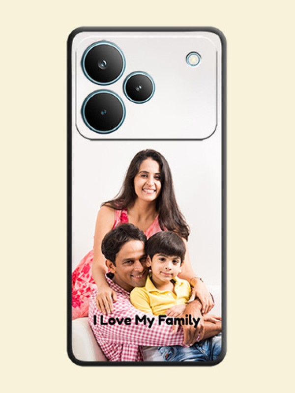 Full Single Pic Upload With Text On Space Black Custom Soft Matte Mobile Back Cover - Realme P4 Pro 5G