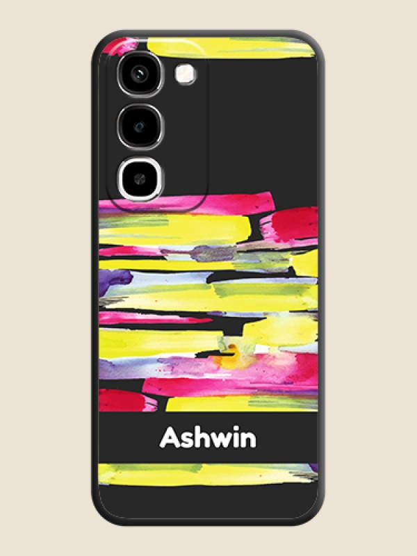 Brush Coloured On Space Black Custom Soft Matte Mobile Back Cover - Realme P4R 5G