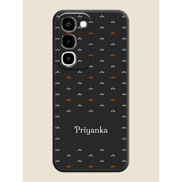 Simple Pattern With Custom Text On Space Black Custom Soft Matte Mobile Back Cover - Realme P4R 5G Simple Pattern With Custom Text On Space Black Custom Soft Matte Mobile Back Cover - Realme P4R 5G