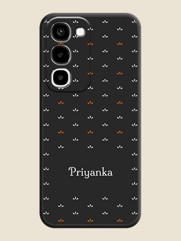Simple Pattern With Custom Text On Space Black Custom Soft Matte Mobile Back Cover - Realme P4R 5G