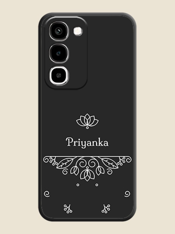 Lotus Garden Custom Text On Space Black Custom Soft Matte Mobile Back Cover - Realme P4R 5G