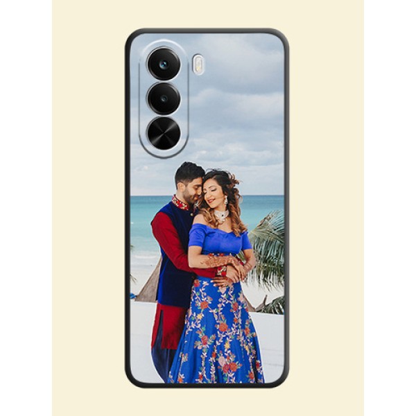 Full Single Pic Upload On Space Black Custom Soft Matte Mobile Back Cover - Realme P4X 5G Full Single Pic Upload On Space Black Custom Soft Matte Mobile Back Cover - Realme P4X 5G