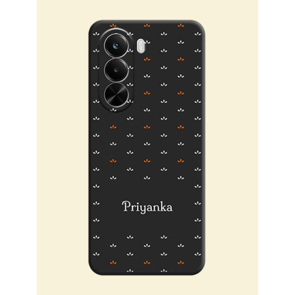 Simple Pattern With Custom Text On Space Black Custom Soft Matte Mobile Back Cover - Realme P4X 5G Simple Pattern With Custom Text On Space Black Custom Soft Matte Mobile Back Cover - Realme P4X 5G