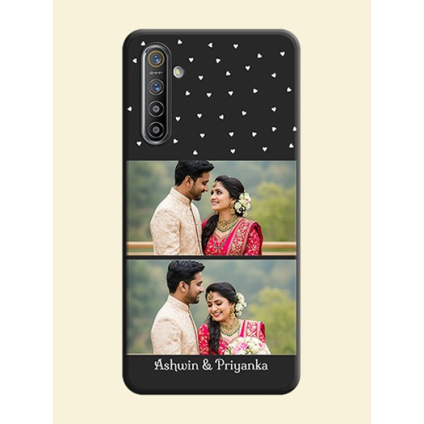 Miniature Love Symbols with Name on Space Black Custom Soft Matte Back Cover - Realme XT Miniature Love Symbols with Name on Space Black Custom Soft Matte Back Cover - Realme XT