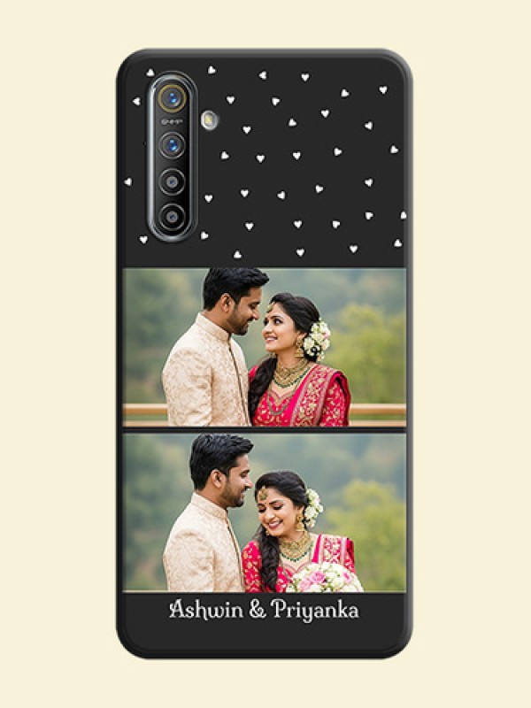 Miniature Love Symbols with Name on Space Black Custom Soft Matte Back Cover - Realme XT