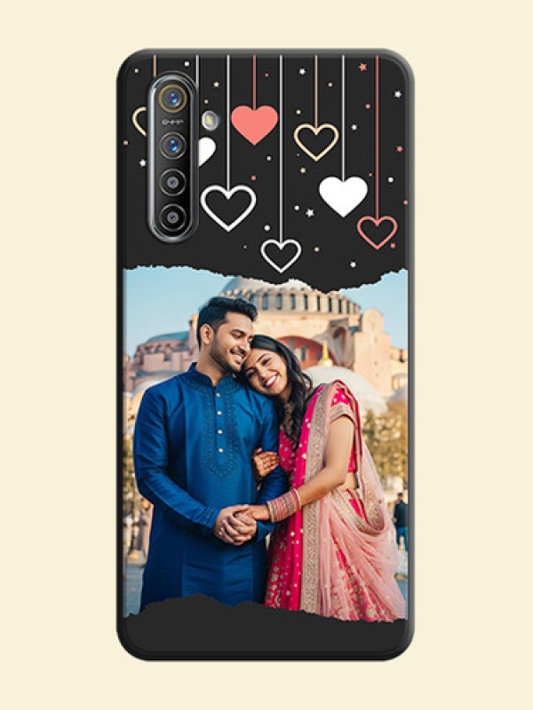 Love Hangings with Splash Wave Picture on Space Black Custom Soft Matte Phone Back Cover - Realme XT