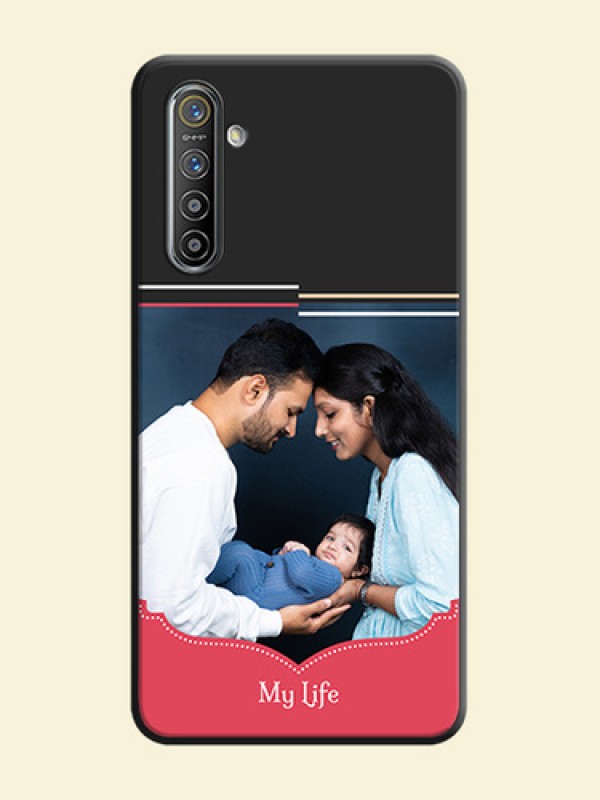 Classic Plain Design with Name - Photo on Space Black Soft Matte Phone Cover - Realme XT