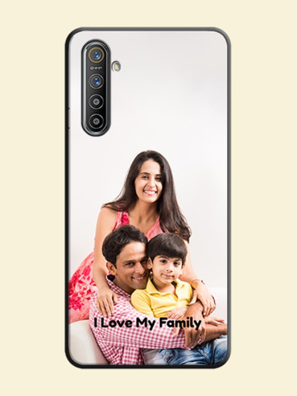 Full Single Pic Upload With Text On Space Black Personalized Soft Matte Phone Covers -Realme Xt