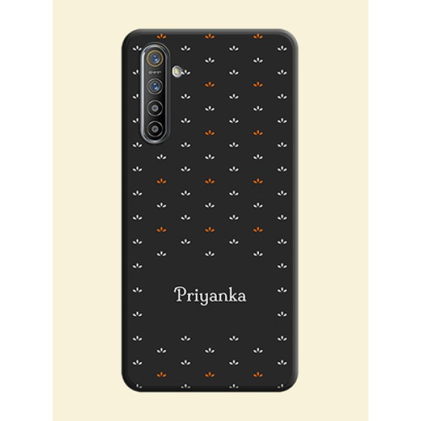 Simple Pattern With Custom Text On Space Black Personalized Soft Matte Phone Covers -Realme Xt Simple Pattern With Custom Text On Space Black Personalized Soft Matte Phone Covers -Realme Xt