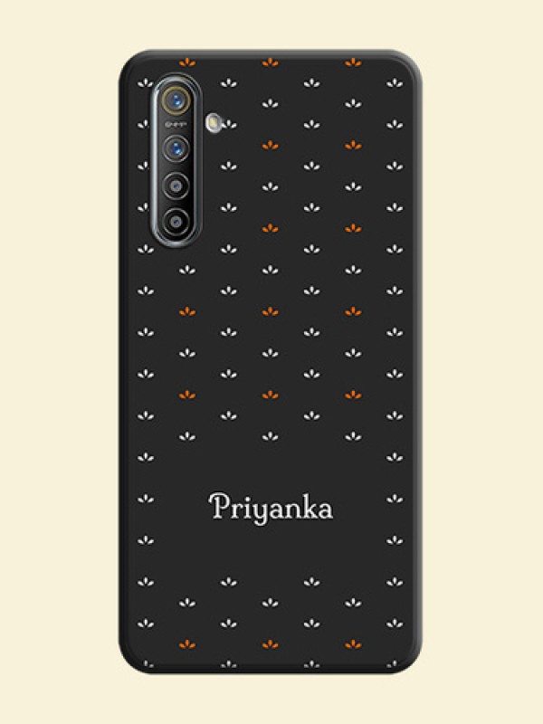 Simple Pattern With Custom Text On Space Black Personalized Soft Matte Phone Covers -Realme Xt