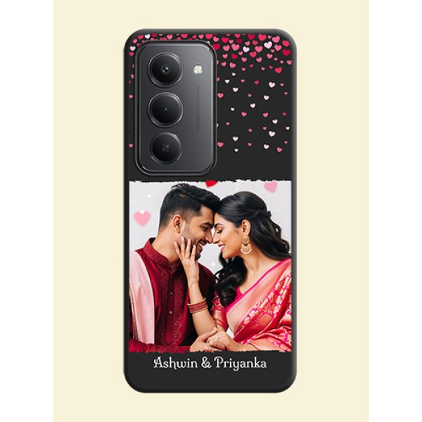 Fall in Love with Your Partner on Photo On Space Black Custom Soft Matte Mobile Back Cover - Redmi 15 5G Fall in Love with Your Partner on Photo On Space Black Custom Soft Matte Mobile Back Cover - Redmi 15 5G