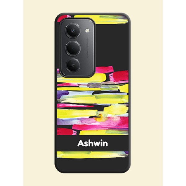 Brush Coloured On Space Black Custom Soft Matte Mobile Back Cover - Redmi 15 5G Brush Coloured On Space Black Custom Soft Matte Mobile Back Cover - Redmi 15 5G