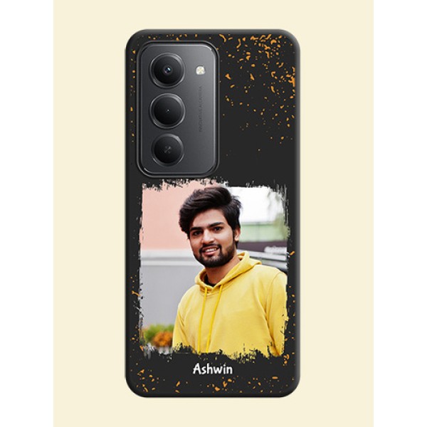 Spray Free Design on Photo On Space Black Custom Soft Matte Mobile Back Cover - Redmi 15 5G Spray Free Design on Photo On Space Black Custom Soft Matte Mobile Back Cover - Redmi 15 5G