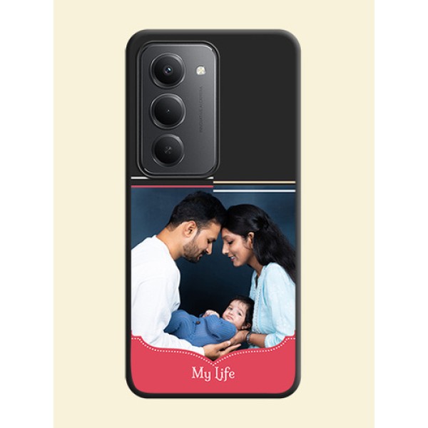 Classic Plain Design with Name On Space Black Custom Soft Matte Mobile Back Cover - Redmi 15 5G Classic Plain Design with Name On Space Black Custom Soft Matte Mobile Back Cover - Redmi 15 5G