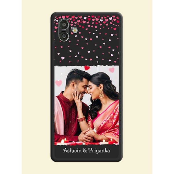 Fall in Love with Your Partner on Photo on Space Black Soft Matte Phone Cover - Samsung Galaxy A04 Fall in Love with Your Partner on Photo on Space Black Soft Matte Phone Cover - Samsung Galaxy A04