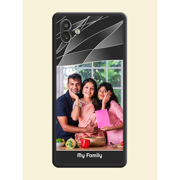 Mixed Wave Lines on Photo on Space Black Soft Matte Mobile Cover - Samsung Galaxy A04 Mixed Wave Lines on Photo on Space Black Soft Matte Mobile Cover - Samsung Galaxy A04