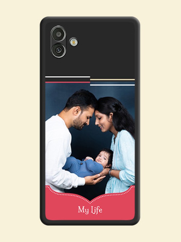 Classic Plain Design with Name on Photo on Space Black Soft Matte Phone Cover - Samsung Galaxy A04