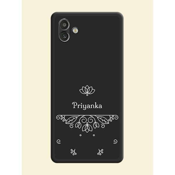 Lotus Garden Custom Text On Space Black Personalized Soft Matte Phone Covers -Samsung Galaxy A04 Lotus Garden Custom Text On Space Black Personalized Soft Matte Phone Covers -Samsung Galaxy A04