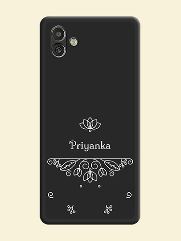 Lotus Garden Custom Text On Space Black Personalized Soft Matte Phone Covers -Samsung Galaxy A04