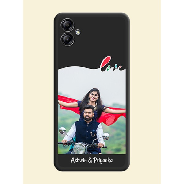 Fall in Love Pattern with Picture on Photo on Space Black Soft Matte Mobile Case - Samsung Galaxy A04e Fall in Love Pattern with Picture on Photo on Space Black Soft Matte Mobile Case - Samsung Galaxy A04e