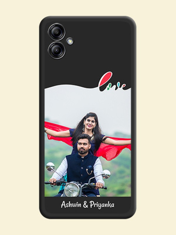 Fall in Love Pattern with Picture on Photo on Space Black Soft Matte Mobile Case - Samsung Galaxy A04e