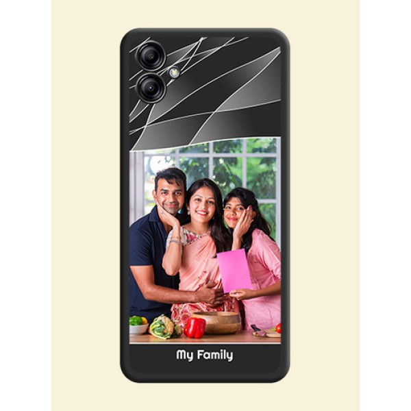 Mixed Wave Lines on Photo on Space Black Soft Matte Mobile Cover - Samsung Galaxy A04e Mixed Wave Lines on Photo on Space Black Soft Matte Mobile Cover - Samsung Galaxy A04e