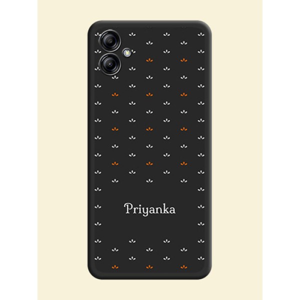 Simple Pattern With Custom Text On Space Black Personalized Soft Matte Phone Covers -Samsung Galaxy A04E Simple Pattern With Custom Text On Space Black Personalized Soft Matte Phone Covers -Samsung Galaxy A04E