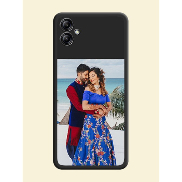 Image Upload With Space Black Color On Custom Soft Matte Mobile Back Cover - Samsung Galaxy A04E Image Upload With Space Black Color On Custom Soft Matte Mobile Back Cover - Samsung Galaxy A04E