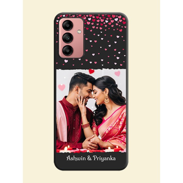 Fall in Love with Your Partner on Photo on Space Black Soft Matte Phone Cover - Galaxy A04s Fall in Love with Your Partner on Photo on Space Black Soft Matte Phone Cover - Galaxy A04s