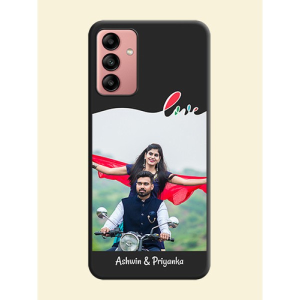 Fall in Love Pattern with Picture on Photo on Space Black Soft Matte Mobile Case - Galaxy A04s Fall in Love Pattern with Picture on Photo on Space Black Soft Matte Mobile Case - Galaxy A04s