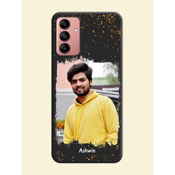 Spray Free Design on Photo on Space Black Soft Matte Phone Cover - Galaxy A04s Spray Free Design on Photo on Space Black Soft Matte Phone Cover - Galaxy A04s