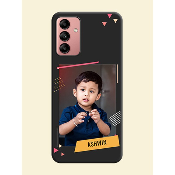 Photo Frame with Triangle Small Dots on Photo on Space Black Soft Matte Back Cover - Galaxy A04s Photo Frame with Triangle Small Dots on Photo on Space Black Soft Matte Back Cover - Galaxy A04s