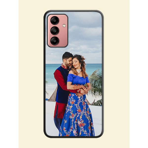 Full Single Pic Upload On Space Black Personalized Soft Matte Phone Covers -Samsung Galaxy A04S Full Single Pic Upload On Space Black Personalized Soft Matte Phone Covers -Samsung Galaxy A04S