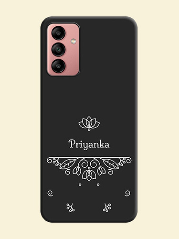 Lotus Garden Custom Text On Space Black Personalized Soft Matte Phone Covers -Samsung Galaxy A04S