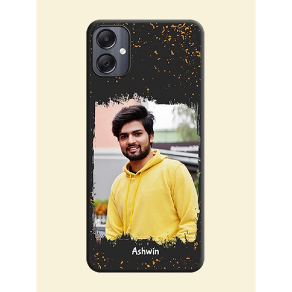 Spray Free Design on Photo On Space Black Custom Soft Matte Mobile Back Cover - Galaxy A05