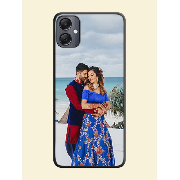 Full Single Pic Upload On Space Black Custom Soft Matte Mobile Back Cover - Galaxy A05 Full Single Pic Upload On Space Black Custom Soft Matte Mobile Back Cover - Galaxy A05