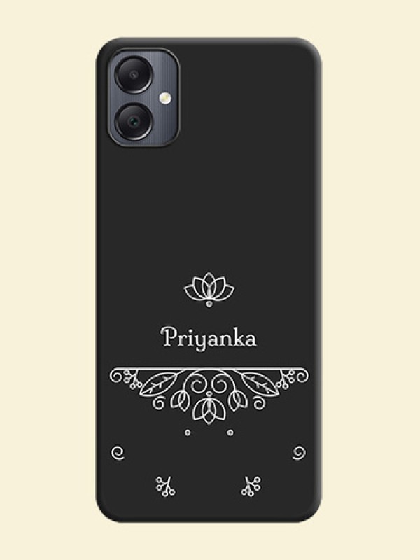 Lotus Garden Custom Text On Space Black Custom Soft Matte Mobile Back Cover - Galaxy A05