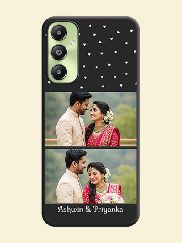 Miniature Love Symbols with Name On Space Black Custom Soft Matte Mobile Back Cover - Galaxy A05s