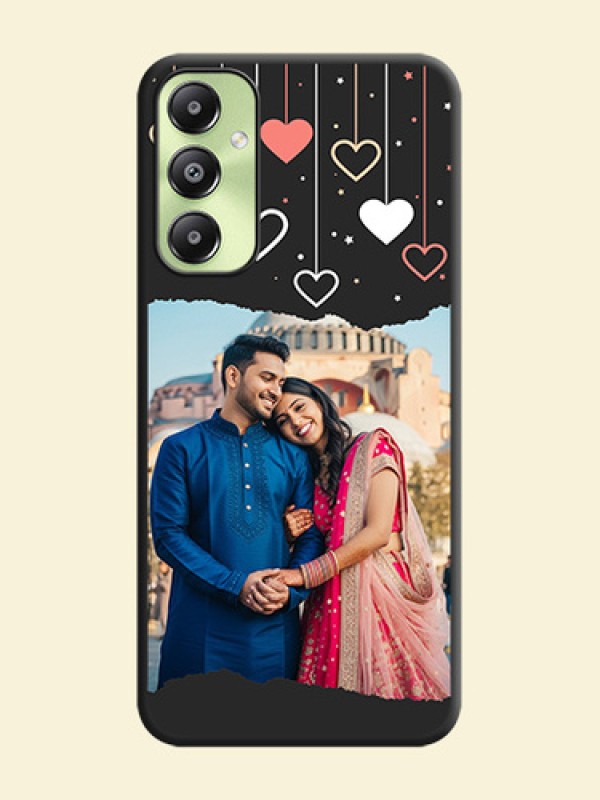 Love Hangings with Splash Wave Picture On Space Black Custom Soft Matte Mobile Back Cover - Galaxy A05s