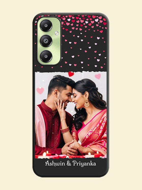 Fall in Love with Your Partner on Photo On Space Black Custom Soft Matte Mobile Back Cover - Galaxy A05s