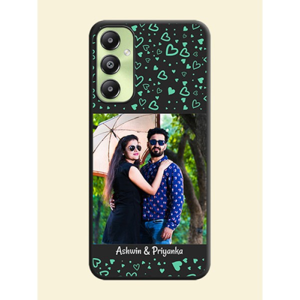 Sea Green Indefinite Love Pattern on Photo On Space Black Custom Soft Matte Mobile Back Cover - Galaxy A05s Sea Green Indefinite Love Pattern on Photo On Space Black Custom Soft Matte Mobile Back Cover - Galaxy A05s