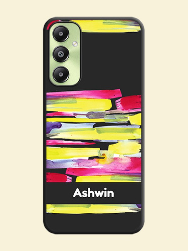Brush Coloured On Space Black Custom Soft Matte Mobile Back Cover - Galaxy A05s